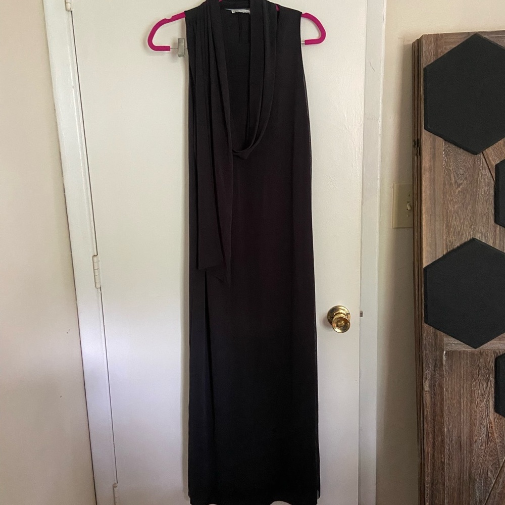 Zara Black Sleeveless Maxi Dress